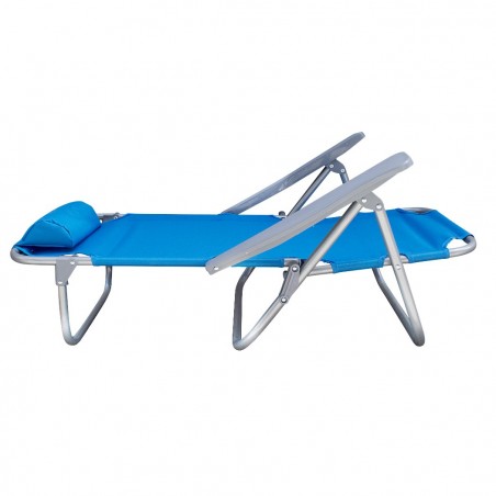 Chaise longue Inclinable Plage FUBUCA Structure en fer avec coussin