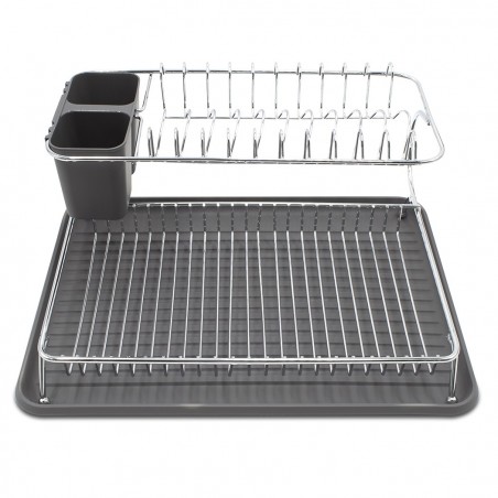 Égouttoir à double plancher en acier 385741 Plateau et compartiment Couverts