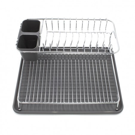 Égouttoir à double plancher en acier 385741 Plateau et compartiment Couverts