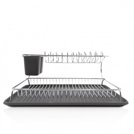 Égouttoir à double plancher en acier 385741 Plateau et compartiment Couverts