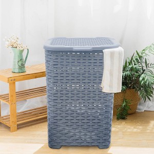 Ensemble 3pcs Accessoires De Bain Rattan 304643 Panier... 2