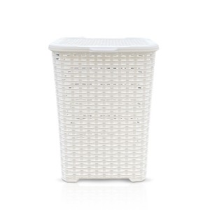 Ensemble 3pcs Accessoires De Bain Rattan 304636 Panier... 2