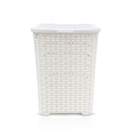Ensemble 3pcs Accessoires De Bain Rattan 304636 Panier Linge Poubelle Poubelle