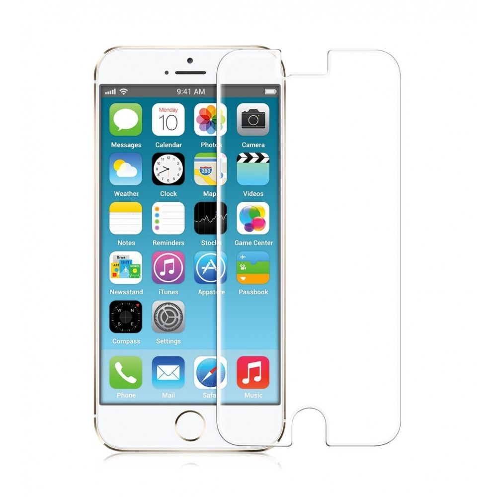 Film protecteur - protection écran téléphone en verre trempé transparent protège des chocs et des chutes - iPhone 5 / 5e / 5s 