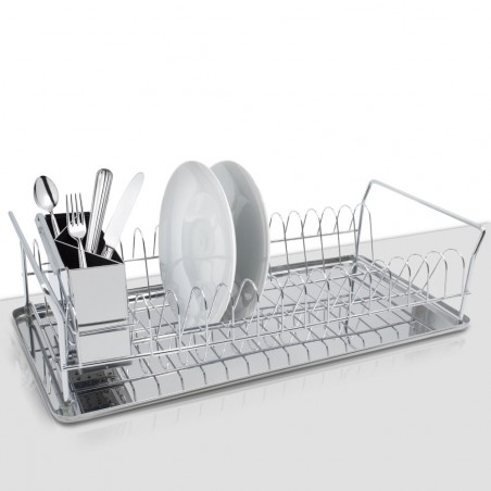 Égouttoir de support en Acier 281883 Compartiment Couverts Plateau amovible