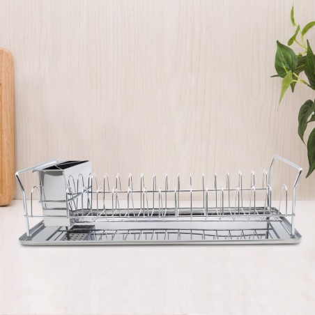 Égouttoir de support en Acier 281883 Compartiment Couverts Plateau amovible