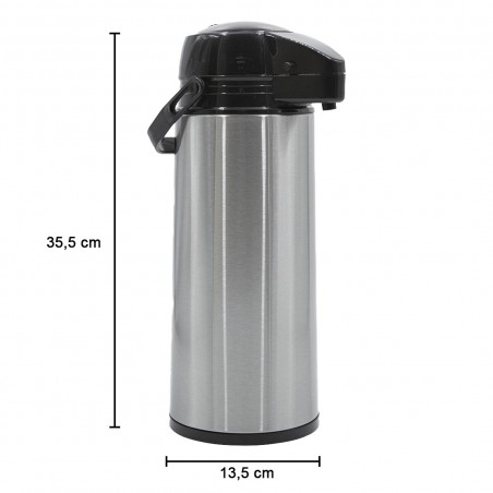 Thermos à robinet 240897 Distributeur en acier avec couvercle double mur 1,9L