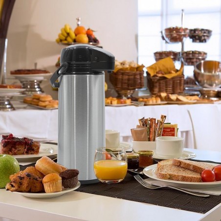 Thermos à robinet 240897 Distributeur en acier avec couvercle double mur 1,9L