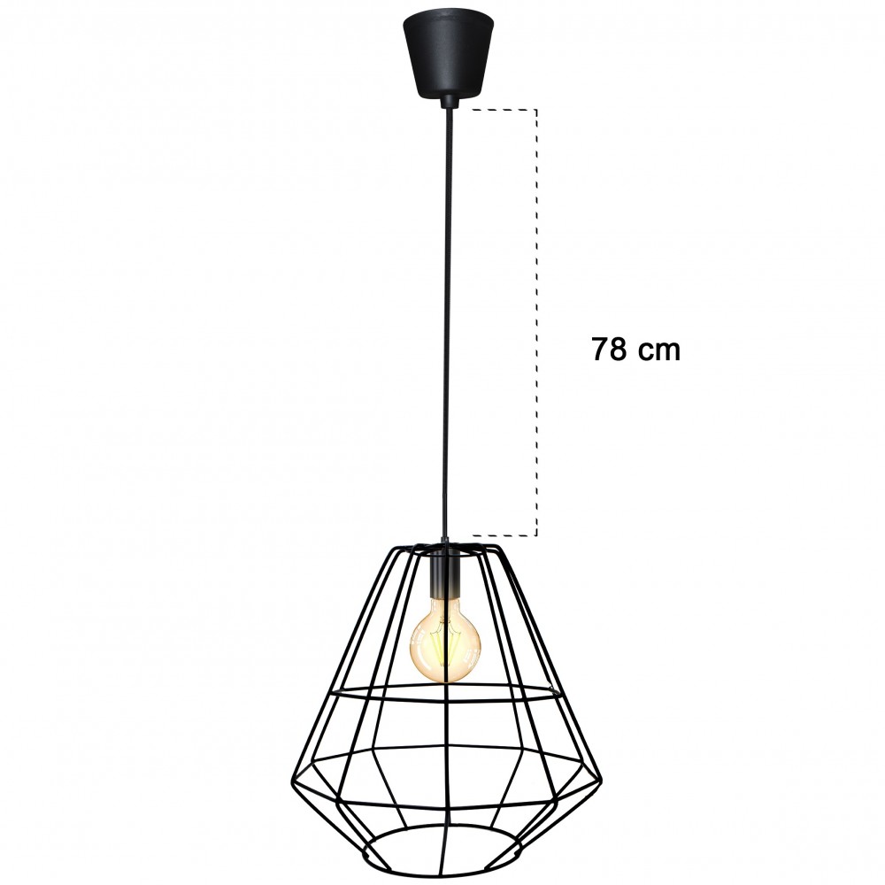 Lustre suspendu industriel rétro 019844 Lampe...