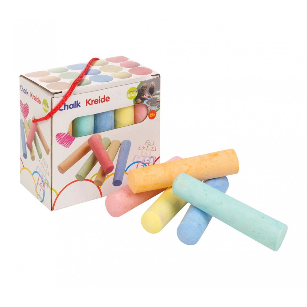 Paquet de 15 MAXI craies colorés 10 cm pour...