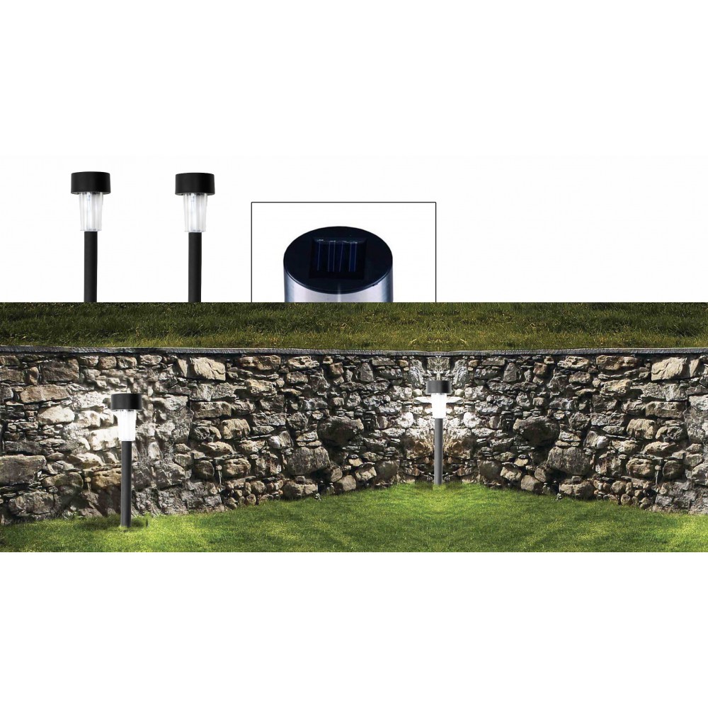 Lampe 1 LED solaire de 30 cm de jardin IP 44