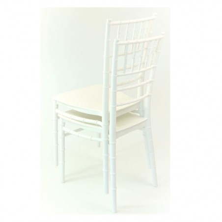 Ensemble 2 chaises Chiavari Blanc Design Classic pour Catering Vintage