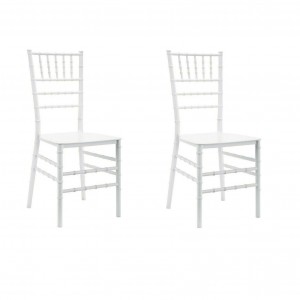 Ensemble 2 chaises Chiavari Blanc Design Classic pour Catering Vintage