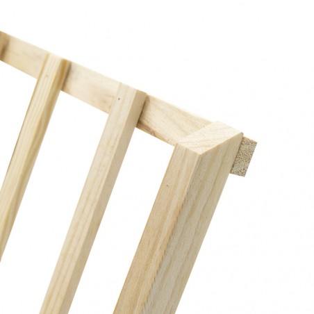 Organisateur porte-magazines au sol en bois clair refermable 22x38xH33 cm