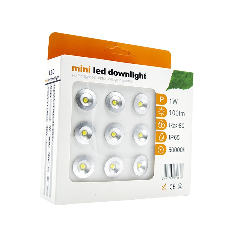 Ensemble de 9 mini projecteurs LED 1W longue...