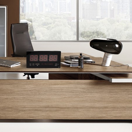 Horloge murale numérique LED 146228 calendrier température 46x21x2 cm