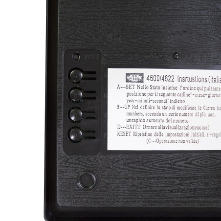 Horloge murale numérique LED 146228 calendrier température 46x21x2 cm