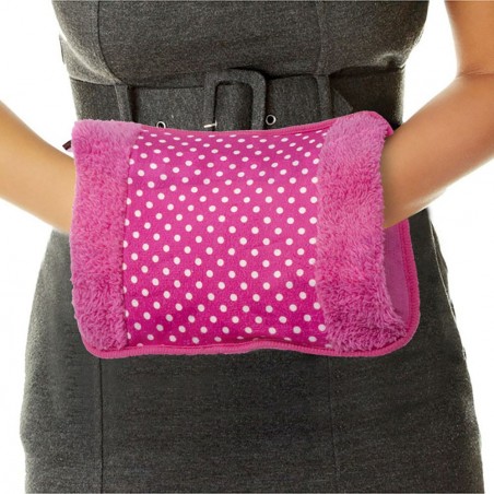 Sac à eau chaude avec poche chauffe-mains en polyester fantaisies assorties