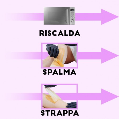 Kit de cire brésilienne pour micro-ondes ensembles de 100gr avec spatles