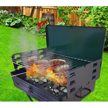 Barbecue à Malette art. 045 à Charbon avec grille réglable 40x30xH74 cm