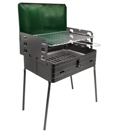 Barbecue à Malette art. 045 à Charbon avec grille réglable 40x30xH74 cm