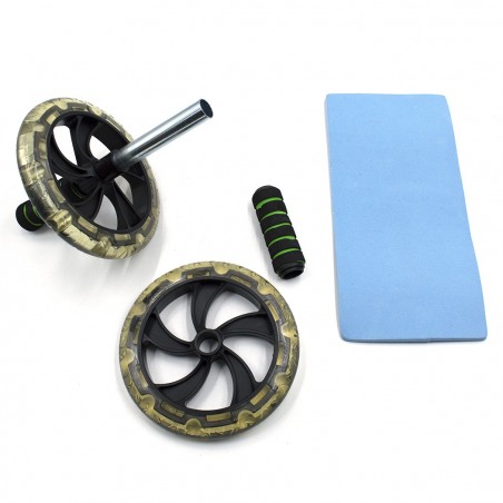 Roller Wheel outil d’entraînement abdominal et de remise en forme avec tapis