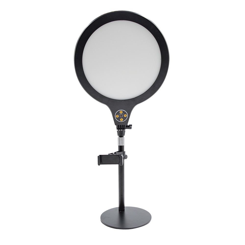 Lampe de table pour selfie 26 cm avec support minuterie et 3 modes d'éclairage