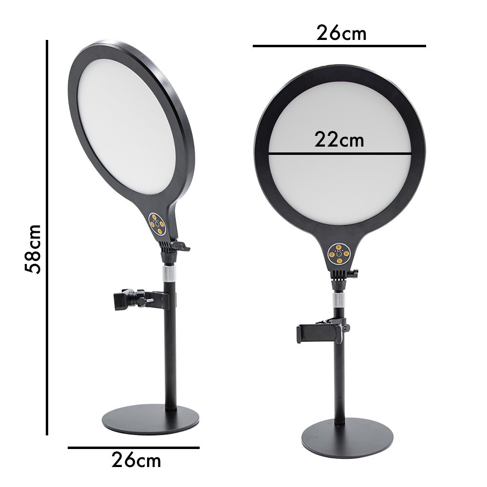 Lampe de table pour selfie 26 cm avec support...