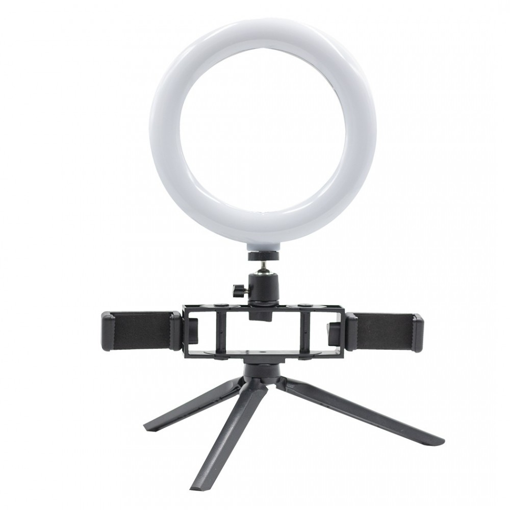 Anneau à selfie LED de 20 cm avec 2 supports...