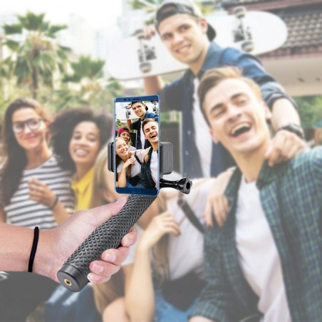 Anneau à selfie LED de 20 cm avec 2 supports pour smartphone 3 modes d'éclairage