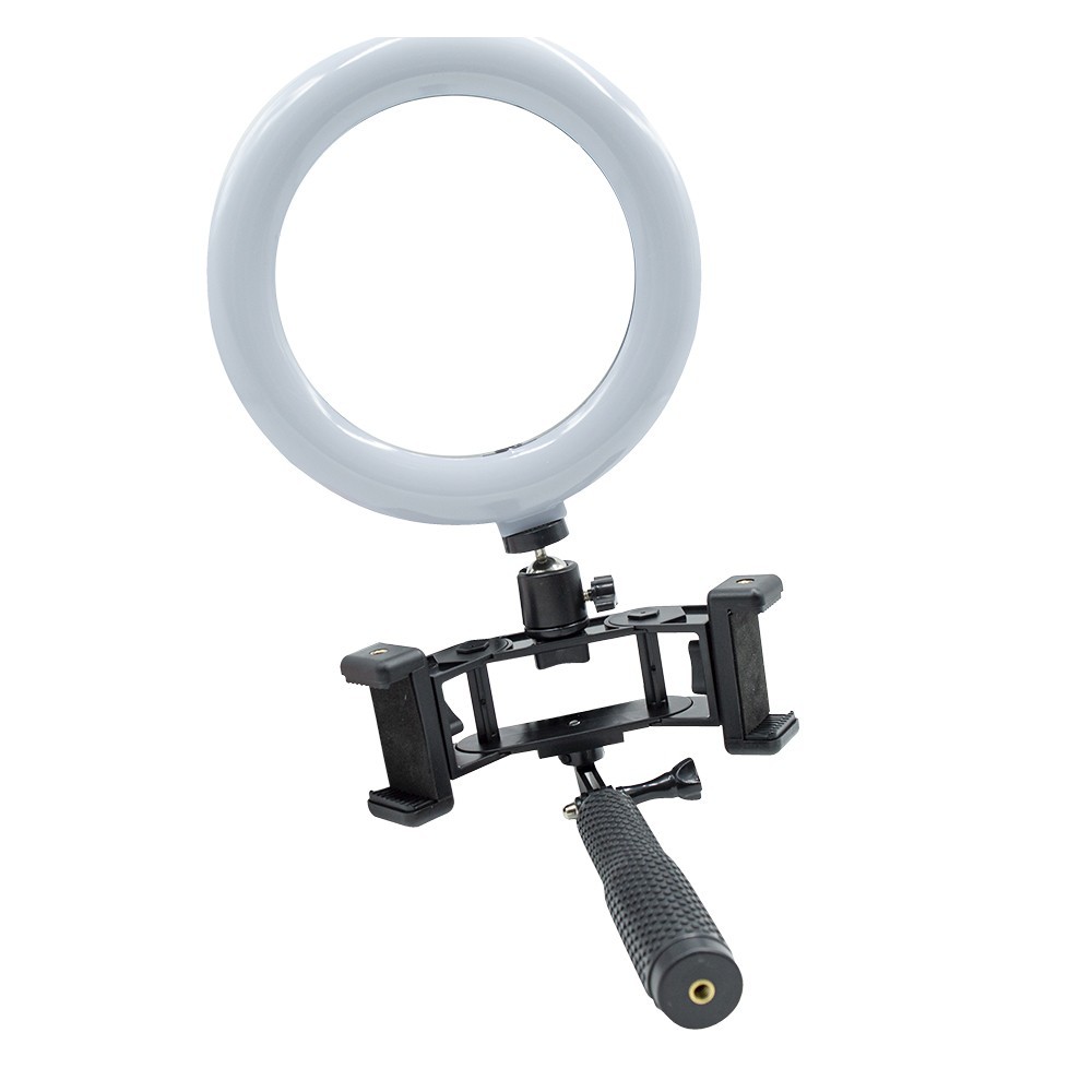 Anneau à selfie LED de 20 cm avec 2 supports...