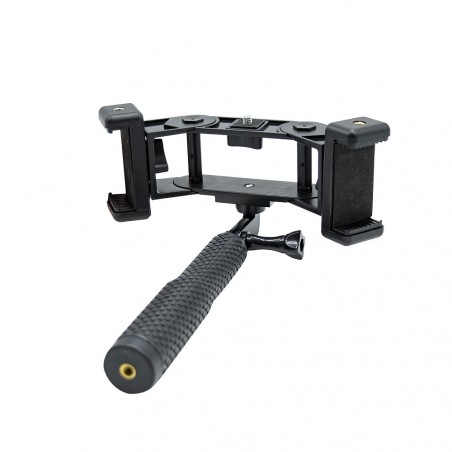 Anneau à selfie LED de 20 cm avec 2 supports pour smartphone 3 modes d'éclairage