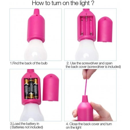 Ampoule LED Portable Colorée 881609 Batterie pour Maison Camping Jardin