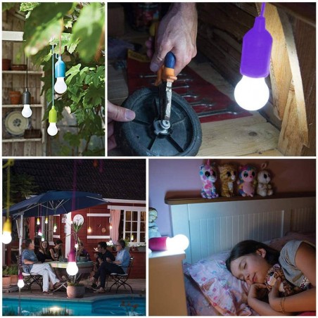 Ampoule LED Portable Colorée 881609 Batterie pour Maison Camping Jardin