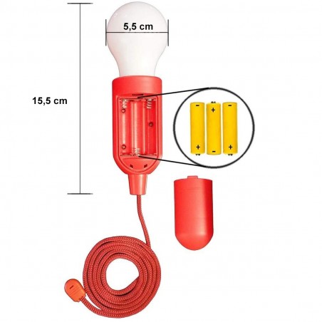 Ampoule LED Portable Colorée 881609 Batterie pour Maison Camping Jardin