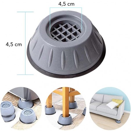 Tampons antidérapants anti-vibration en caoutchouc pour machine à laver