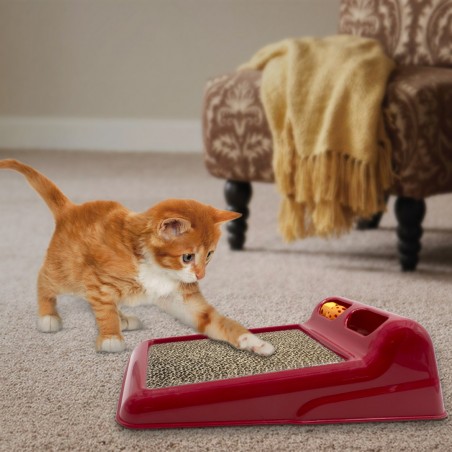 Griffoir FLIPPER 10595 Jeu avec 2 boules pour chats avec carton ondulé