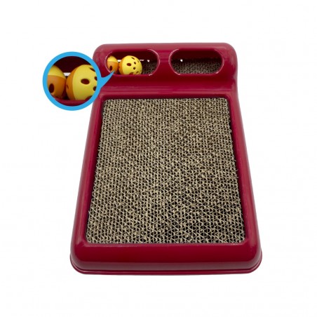 Griffoir FLIPPER 10595 Jeu avec 2 boules pour chats avec carton ondulé