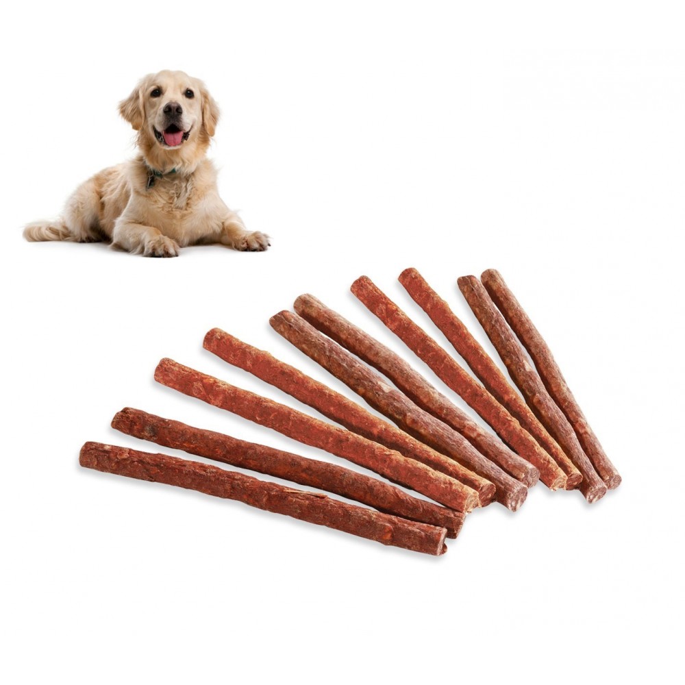 Sticks bâton de collations de viande séchée pour les chiens délicieux snack - animaux de compagnie Lot de 10 bâtons
