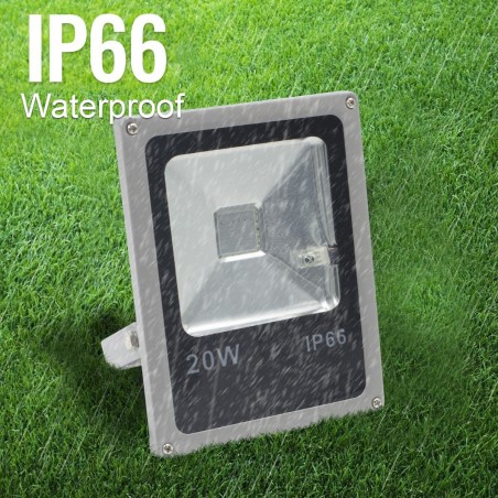 Phare LED couleur RGB 20w support à 120° d’angle et protection contre la pluie