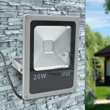 Phare LED couleur RGB 20w support à 120° d’angle et protection contre la pluie
