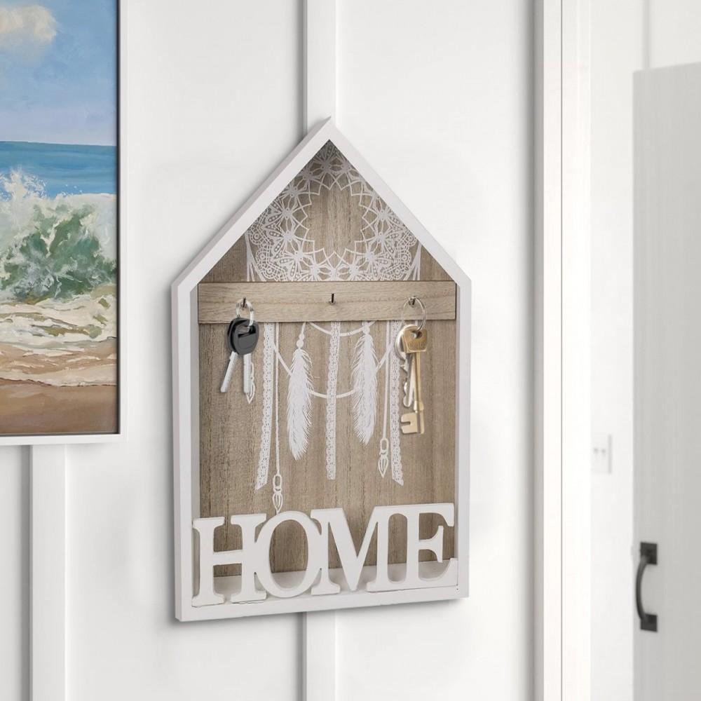 Boîte porte-clés 144305 en bois blanc 20 x 5 x...