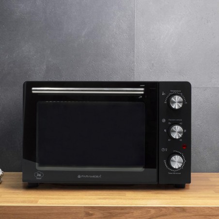 Four électrique ventilé 36L puissance 1500W avec plaque à pâtisserie incluse