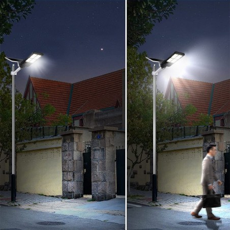 Lampadaire à panneau solaire 294001 capteur de mouvement 400W protection IP67