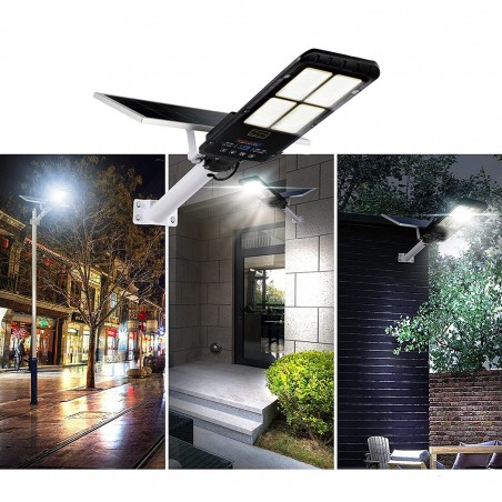 Lampadaire à panneau solaire 294001 capteur de mouvement 400W protection IP67
