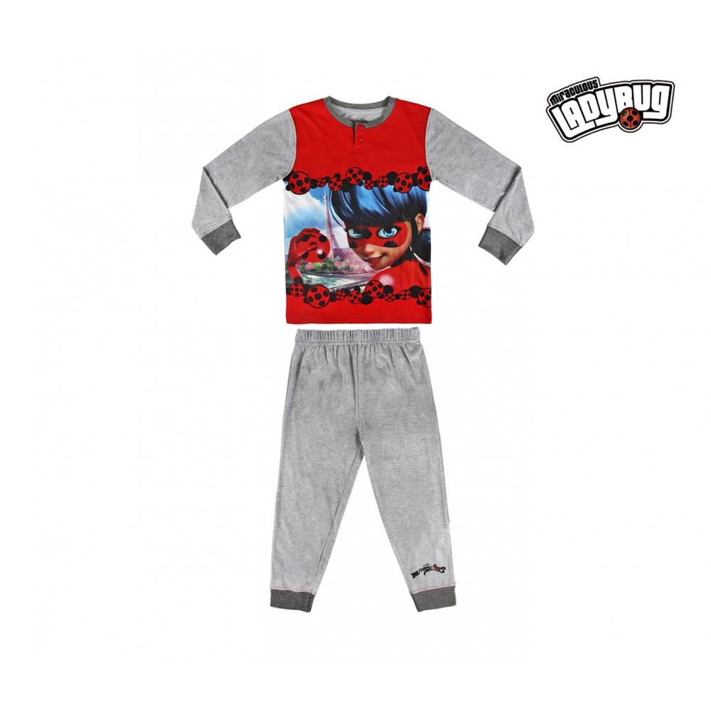 22-2283 Pyjama enfant imprimé LADYBUG manches longues de 4 à 10 ans en coton