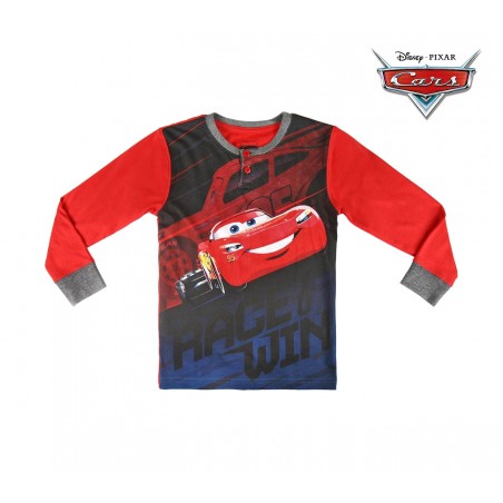 22-2287 Pyjama pour enfant imprimé Cars manches longues 100% coton 3 à 7 ans
