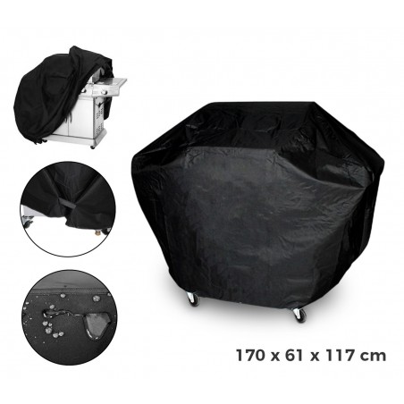4217 Housse de protection pour barbecue tissu imperméable 170 x 61 x 117 cm