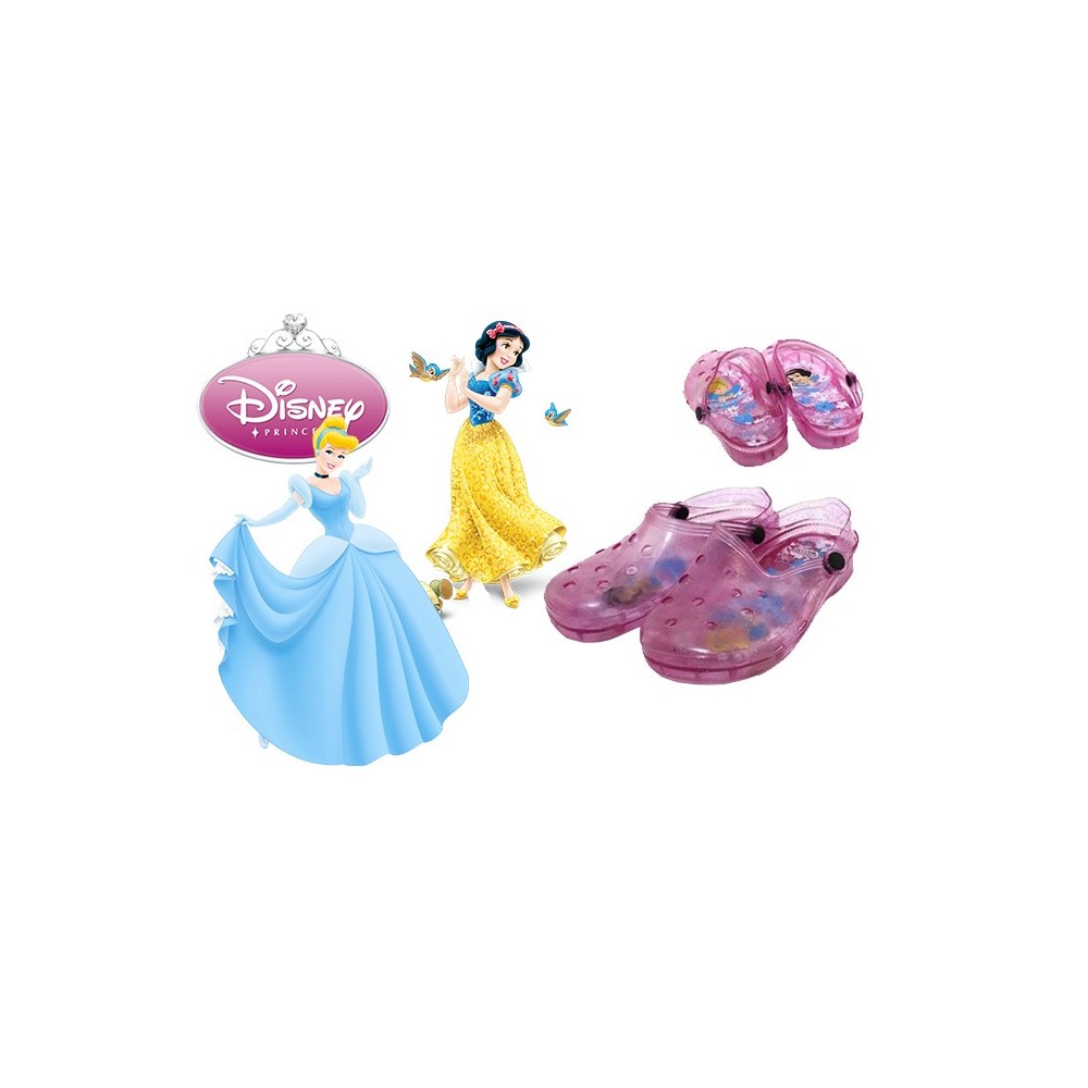 Sandales de plage pour fille sabots pailletés en plastique princesses Disney
