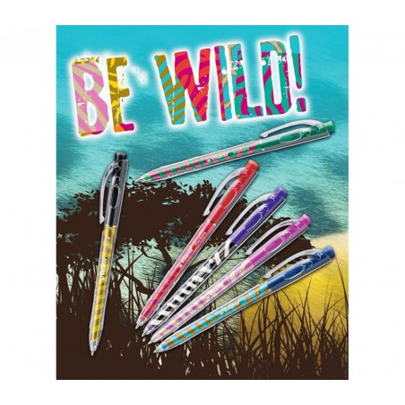338/6-5 Lot de 6 stylos à bille rétractable Stabilo Tropikana plusieurs couleurs